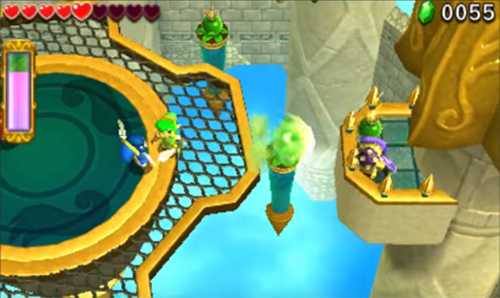 Screenshot de Tri Force Heroes : Niveau 8-2 – Fort aux Fourberies