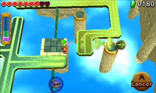 Screenshot de Tri Force Heroes : Niveau 8-2 – Fort aux Fourberies