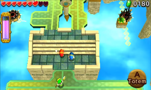 Screenshot de Tri Force Heroes : Niveau 8-2 – Fort aux Fourberies