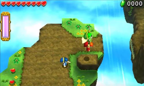 Screenshot de Tri Force Heroes : Niveau 8-1 – Jardins célestes