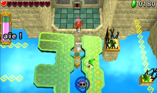 Screenshot de Tri Force Heroes : Niveau 8-2 – Fort aux Fourberies