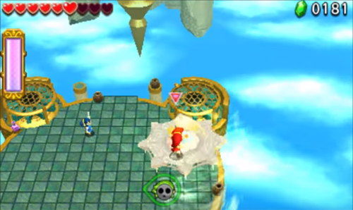 Screenshot de Tri Force Heroes : Niveau 8-2 – Fort aux Fourberies