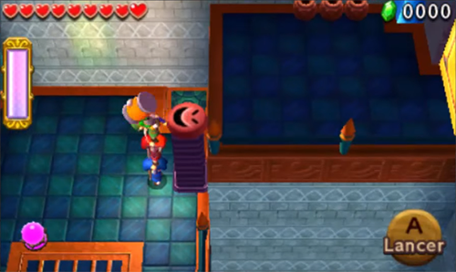 Screenshot de Tri Force Heroes : Niveau 8-3 – Fort du Dragon