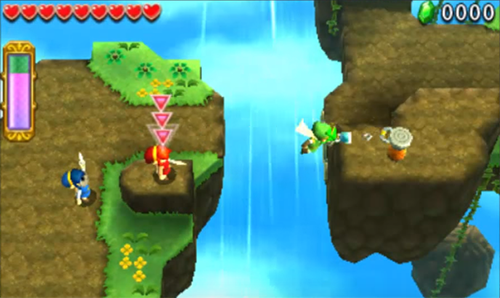 Screenshot de Tri Force Heroes : Niveau 8-1 – Jardins célestes