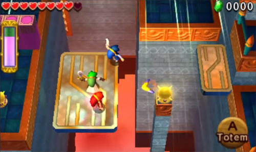 Screenshot de Tri Force Heroes : Niveau 8-3 – Fort du Dragon