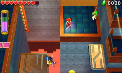 Screenshot de Tri Force Heroes : Niveau 8-3 – Fort du Dragon