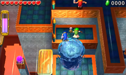 Screenshot de Tri Force Heroes : Niveau 8-3 – Fort du Dragon