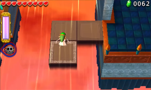 Screenshot de Tri Force Heroes : Niveau 8-3 – Fort du Dragon