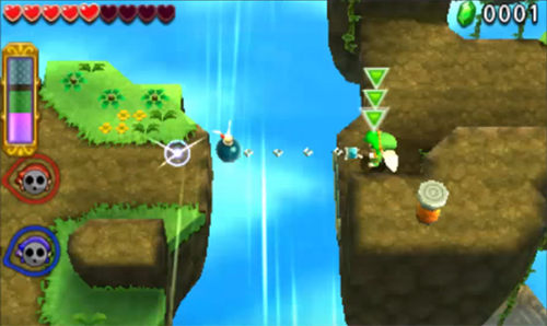 Screenshot de Tri Force Heroes : Niveau 8-1 – Jardins célestes