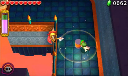 Screenshot de Tri Force Heroes : Niveau 8-3 – Fort du Dragon