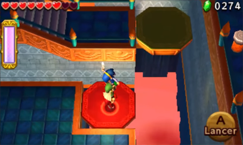 Screenshot de Tri Force Heroes : Niveau 8-3 – Fort du Dragon