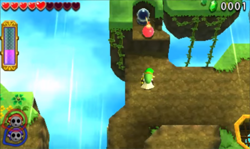 Screenshot de Tri Force Heroes : Niveau 8-1 – Jardins célestes