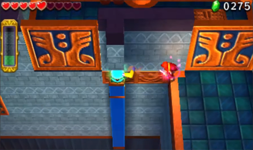 Screenshot de Tri Force Heroes : Niveau 8-3 – Fort du Dragon