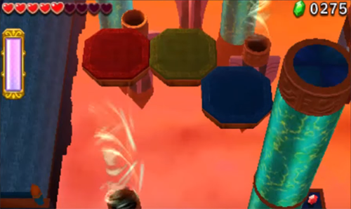Screenshot de Tri Force Heroes : Niveau 8-3 – Fort du Dragon