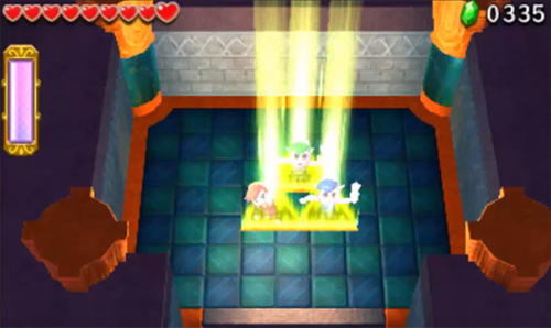 Screenshot de Tri Force Heroes : Niveau 8-3 – Fort du Dragon