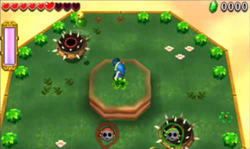 Screenshot de Tri Force Heroes : Niveau 8-4 – Temple du Ciel