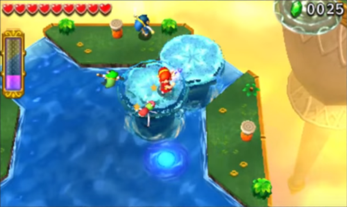 Screenshot de Tri Force Heroes : Niveau 8-4 – Temple du Ciel