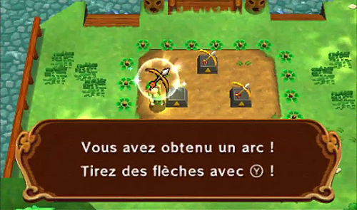 Obtention de l'arc (Screenshot - Captures d’écran- Tri Force Heroes)