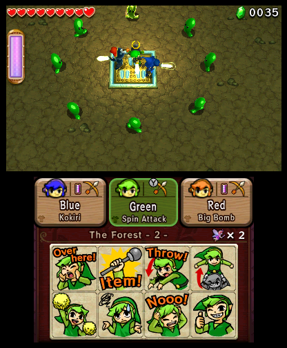 Les trois Link contre une armée de Blobs (Screenshot - Captures d’écran- Tri Force Heroes)