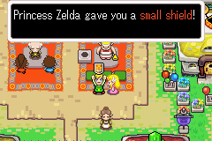 Link recevant son bouclier (Screenshot - The Minish Cap)