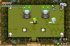 Une énigme demandant à Link de se dupliquer (Screenshot - The Minish Cap)