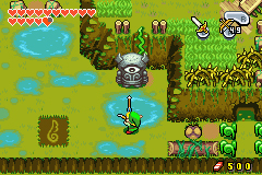 Link tirant une flèche dans un Gore-Œil (Screenshot - The Minish Cap)