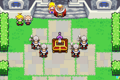 La remise de l’épée au vainqueur du tournoi (Screenshot - The Minish Cap)