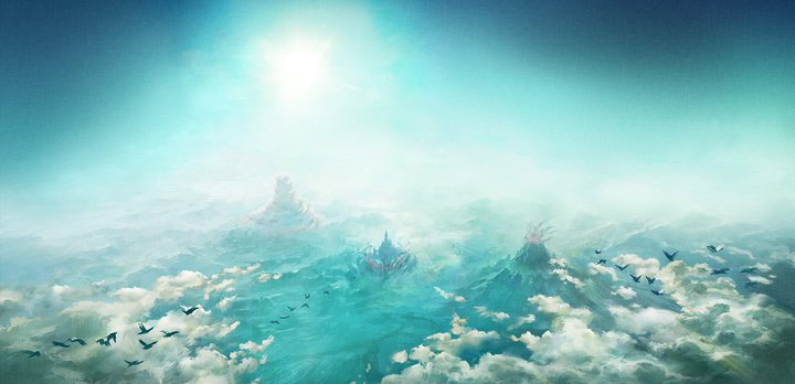 Royaume d'Hyrule vu du ciel (Artwork - Illustrations - Tears of the Kingdom)