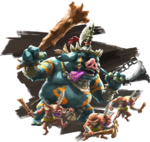 Le Roi Bokoblin et trois Bokoblins