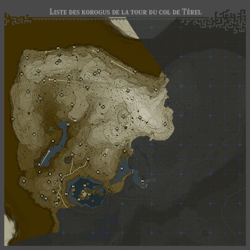 Carte de Korogus de la Tour du col de Térel