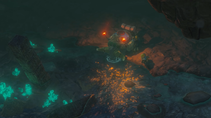 Grotte avec des piliers anciens (Screenshot - Screenshots issus de l'E3 2019- Tears of the Kingdom)