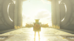 Link ouvrant les portes d'une île céleste