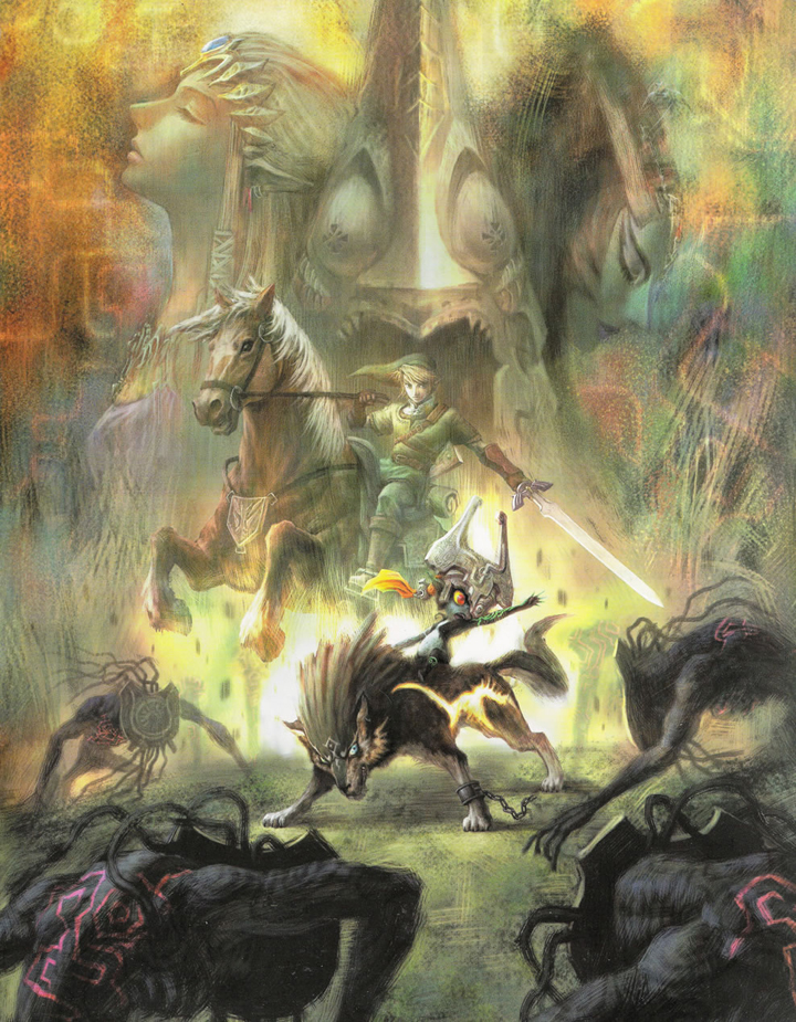 Illustration montrant les personnages principaux (Artwork - Illustrations - Twilight Princess)