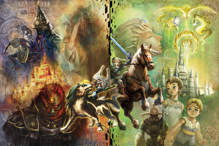 Illustration montrant les différents protagonistes (Artwork - Illustrations - Twilight Princess)