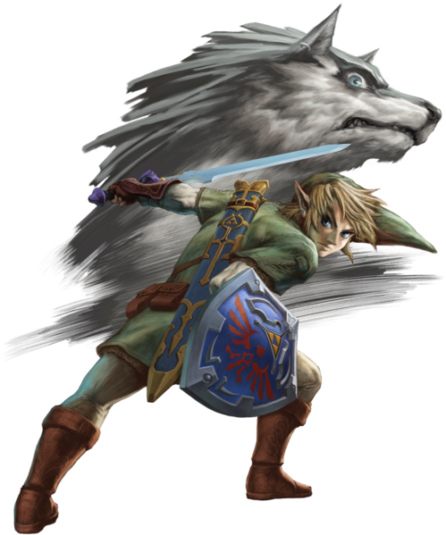 Link et Link loup (Artwork - Personnages - Twilight Princess)