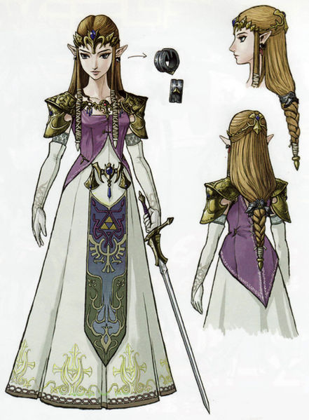 Princesse Zelda (Artwork - Concepts Arts de personnages - Twilight Princess)