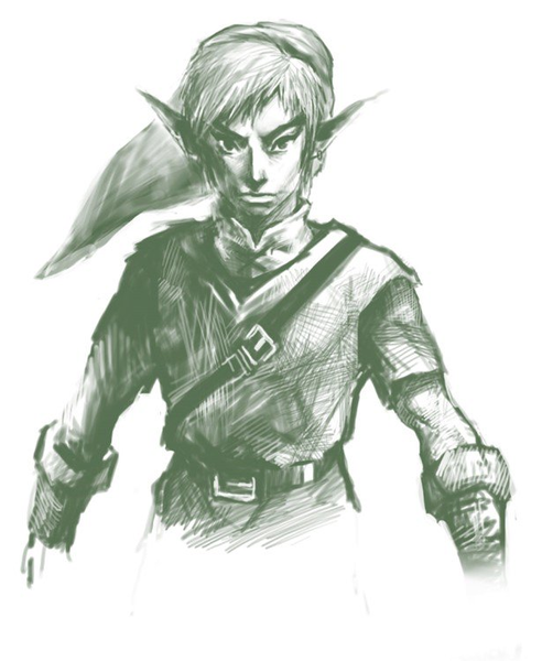 Ébauche de Link (Artwork - Concepts Arts de personnages - Twilight Princess)