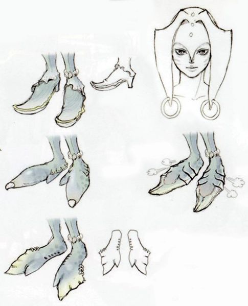 Pieds des Zoras (Artwork - Concepts Arts de personnages - Twilight Princess)