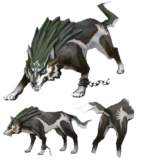 Link loup (Artwork - Concepts Arts de personnages - Twilight Princess)