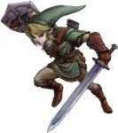 Link faisant une attaqué de côté