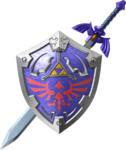 La Master Sword et le Bouclier d'Hylia