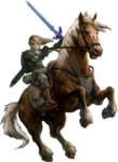 Link chevauchant Epona