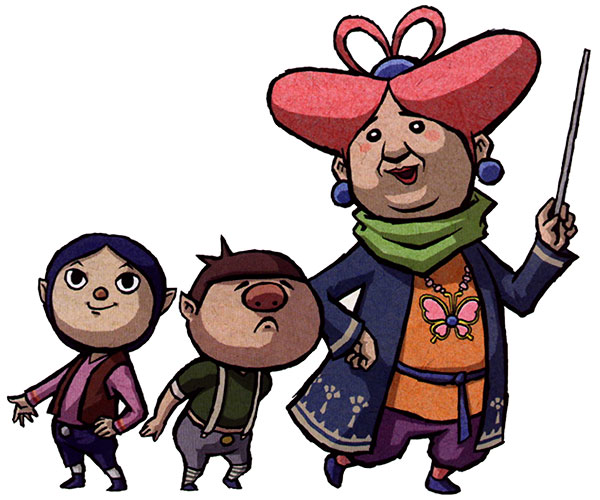 Mrs Mary et deux membres des abeilles tueuses (Artwork - Personnages - The Wind Waker)