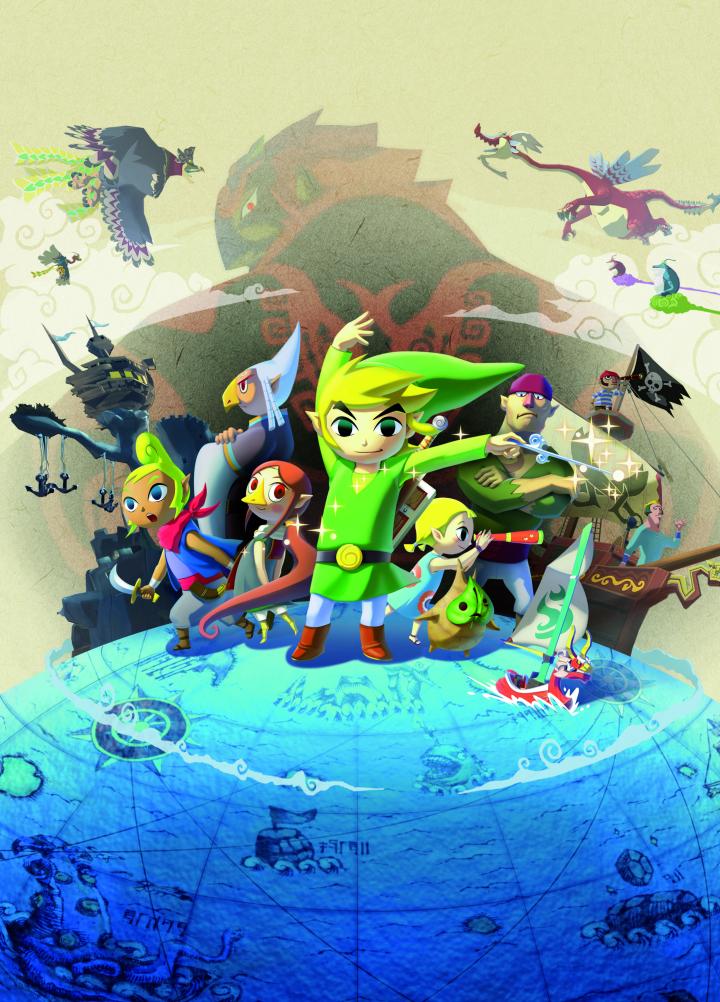 Illustration des principaux protagonistes (Artwork - Illustrations - The Wind Waker)