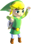 Link maniant la baguette