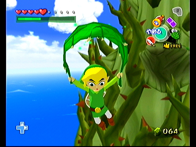 Link planant devant les Bois Perdus (Screenshot - Screenshots de The Wind Waker- The Wind Waker)