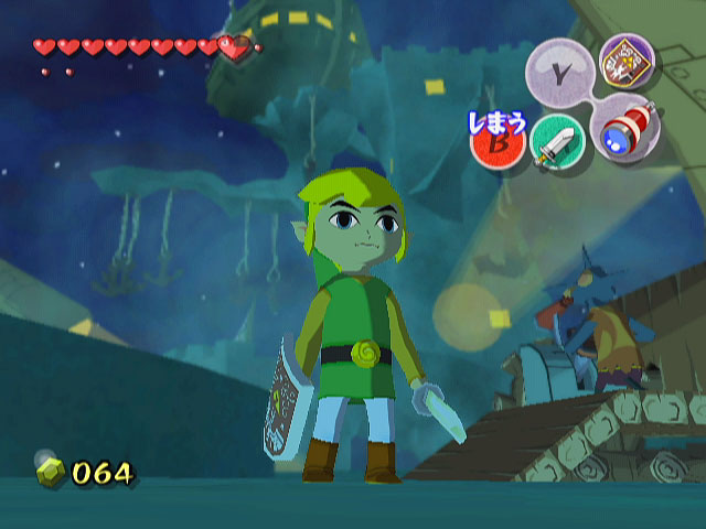 Link dans la Forteresse des pirates (Screenshot - Screenshots de The Wind Waker- The Wind Waker)