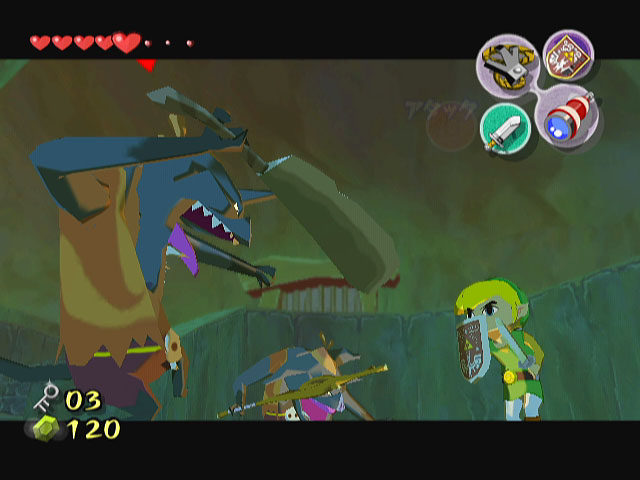 Link combattant des Bokoblins (Screenshot - Screenshots de The Wind Waker- The Wind Waker)