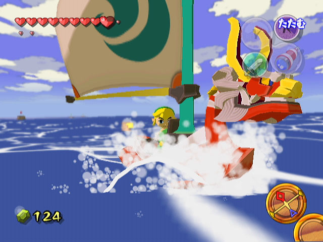 Link voguant sur le Lion Rouge (Screenshot - Screenshots de The Wind Waker- The Wind Waker)