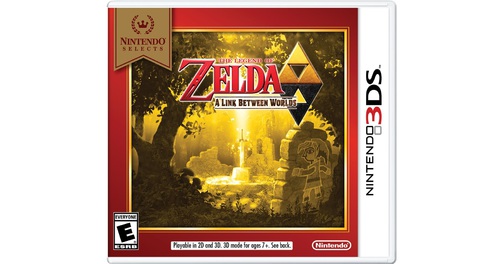 Boîte nord-américaine du jeu A Link Between Worlds dans la gamme Nintendo Select
